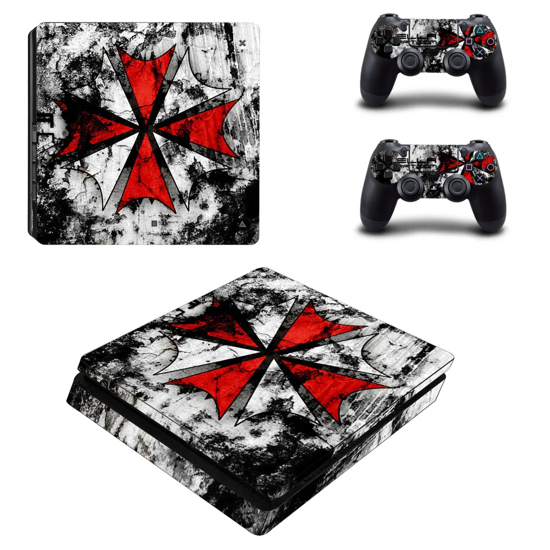 Biohazard guarda-chuva ps4 magro adesivos play station