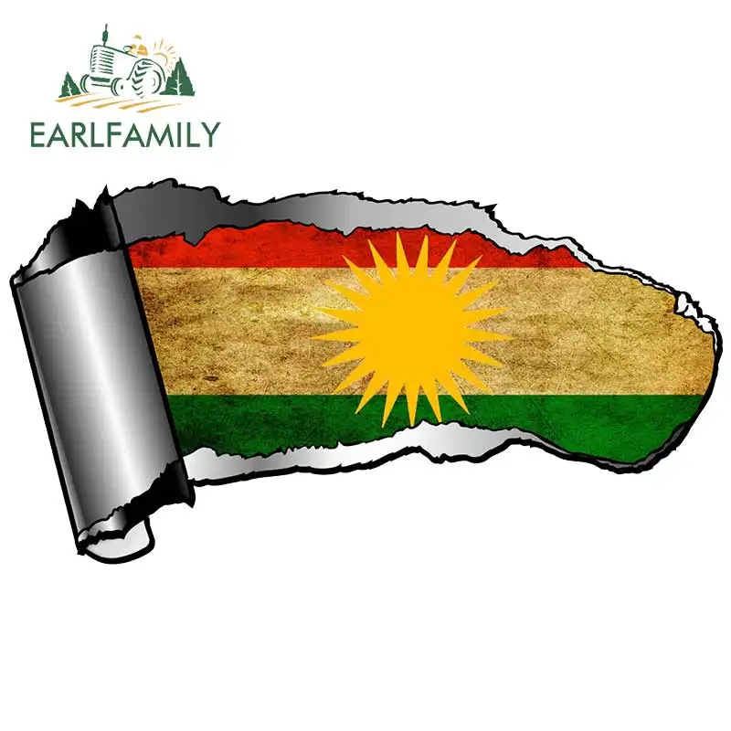 EARLFAMILY 13 см x 5 8 3D рваный открытый гасш металлический дизайн с национальным флагом