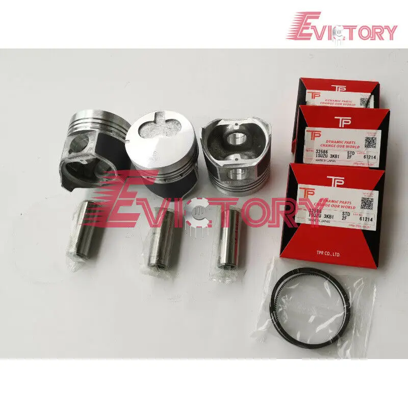 

For ISUZU excavator 3KB1 oversized piston and piston ring +0.50