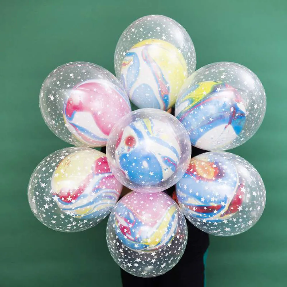 10 шт./упак. 12 дюймов двухслойные воздушные шары Цвета Агата воздушный шарик для свадьбы счастливый день рождения, детский душ Свадебные украшения Детские праздничные принадлежности