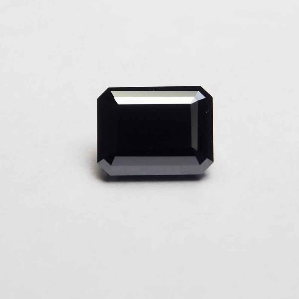 

Lab Grown Black moissanite diamond stone 8X6mm Emerald Cut 1.6 carat Black Moissanite Moissanite Diamond Ring