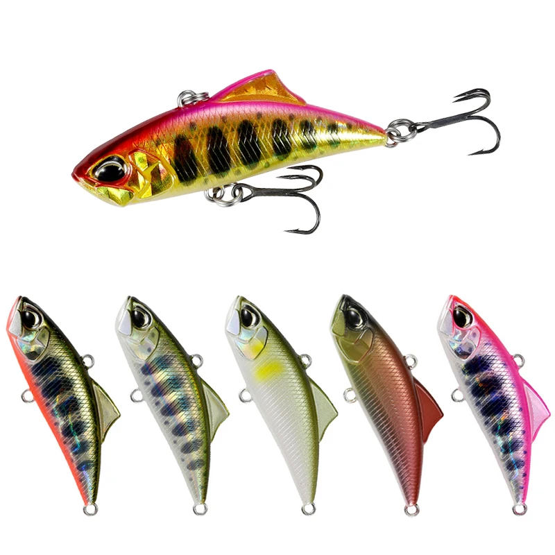 1PCS New Japan Sinking Vibration VIB Fishing Lure Jig 5g/45mm Bionic 3D Eye CrankBait Wobblers for Pike Hard Bait Tools | Спорт и