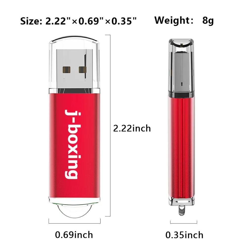 J-бокс 16 GB USB флэш-накопитель прямоугольник Достаточно Memory Stick Флешка с углублением под большой палец для хранения компьютер ноутбуков, mac