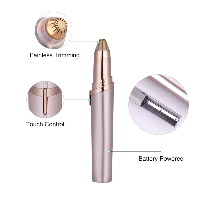 Electric Face Eyebrow Hair Remover Epilator Mini Eyebrow Shaver Razor Instant Painless Portable Epilator Shaving Eyebrow 2