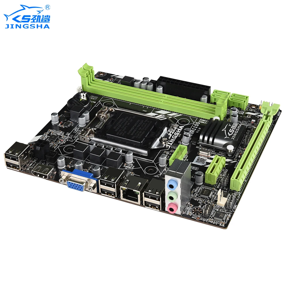 JINGSHA H61B LGA 1155 Материнская плата SATA 2 Чипсет Intel H61 Поддержка Intel core серии LGA 1155 процессор Настольный DDR3 1600 МГц Ram