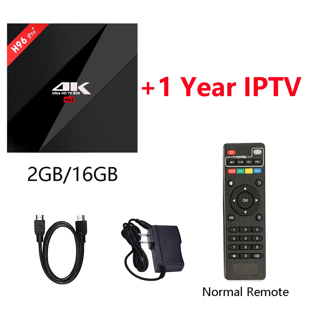 Android IP tv Box H96 Pro Plus с 1 год IP tv подписка опционально Live VOD IP tv арабский французский Канада 4K Smart tv Box - Цвет: 2G 16G normal IPTV