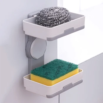 

Double Layer Drain Soap Box Without Perforations Two-way Soap Holder Wall Mount Self-adhesive Soap Holder Soap Dishes Bathroom