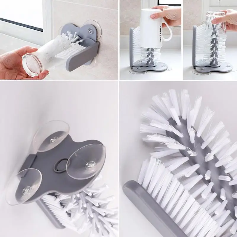 Чашка Borstel Keuken Draaiende вода Kopje You чашка Borstel Zuig Gereedschap Glas Thuis креативный Lui Muur Nieuwe очистка тоже Y7R1