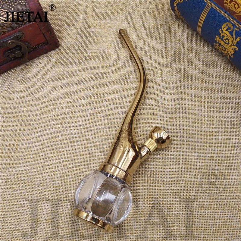 Brass Dual-use Mini Hookah Shisha Chicha Smoke Pipe Cosy Moment Cigarette Filter Tube Holder Tobacco Smoking Water Pipes