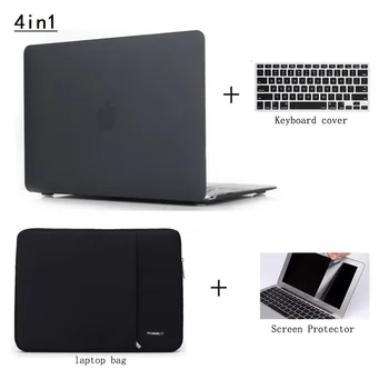 

4in1 Matte Hard case sleeve keyboard cover LCD For Apple Macbook Pro16 A2141 Touch Bar 11 12 13 15 16" inch Notebook Bag A2159