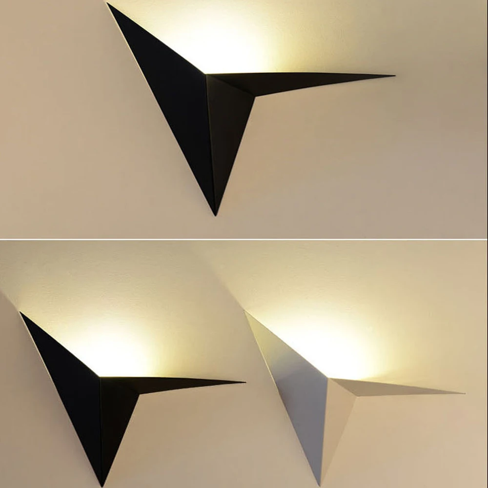 

Irregular-shaped Triangular Wall Lamp Nordic Simple Creative Bedroom Bedside Study Hotel Room Mirror Headlight