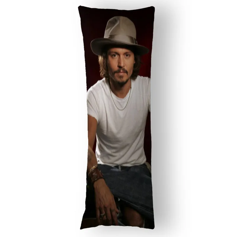 

Johnny Depp Dakimakura Pillowcase Hug Satin Pillowcover Almohada Anime Body Pillow Case Cushion Cover 35X100cm60X200cm 12.15