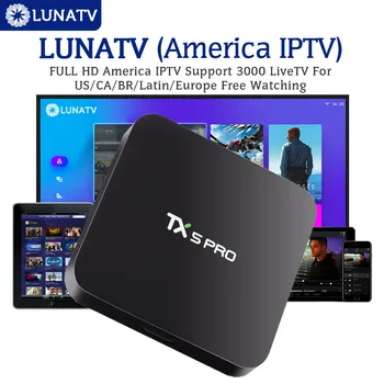 

Android TV Box TX5PRO With 1 Year IPTV US Canada Brazil Latin IPTV Smart TV Set Top Box Android TV Box 2/16G Media Player