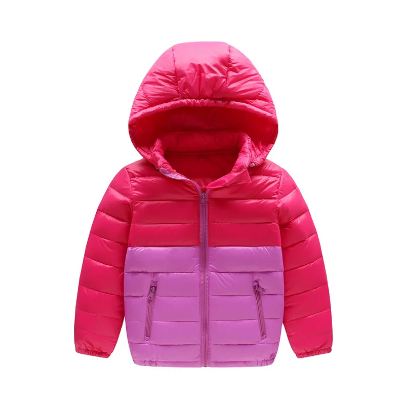 Модные пуховые пальто для мальчиков и девочек зимняя теплая верхняя одежда для девочек Детская Повседневная зимняя одежда с капюшоном
