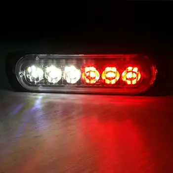 

Car Strobe ATVs Flash Lights Red White Emergency Warning Light Bar 12-24V