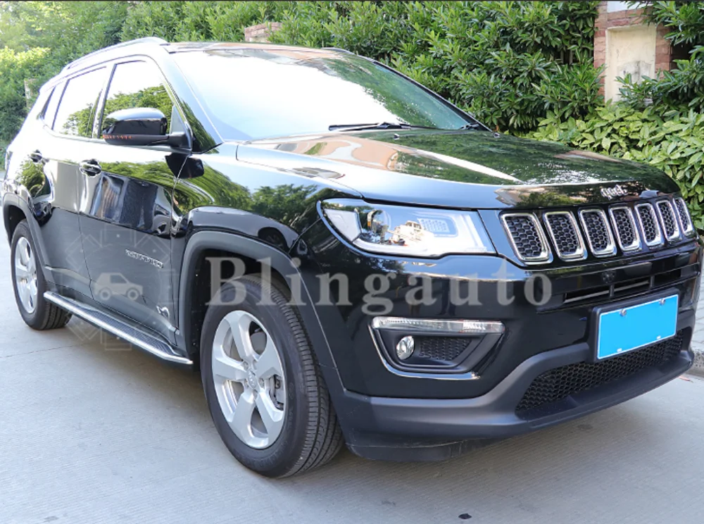 Подходит для Jeep Compass- 2 шт. Левая Правая Беговая доска боковые шаги nerf бар Автомобильная педаль боковая лестница