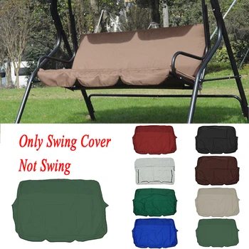 

3 Seat Garden Swing Chair Cover Polyester Waterproof Anti-UV Resistant Outdoor Courtyard Swing Seat Cushion Cover
