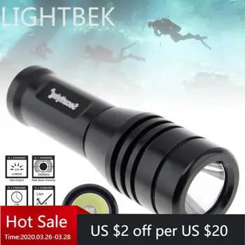 

SecurityIng LED Torch 570Lm XM-L2(U4) LED IP68 Underwater 150M Scuba Diving Photography Video Flashlight for Diving Camping