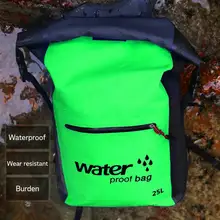 25L Открытый водонепроницаемый плавательный мешок рюкзак ведро сухой мешок для хранения Рафтинг Спорт Каякинг каноэ путешествия водонепроницаемый мешок