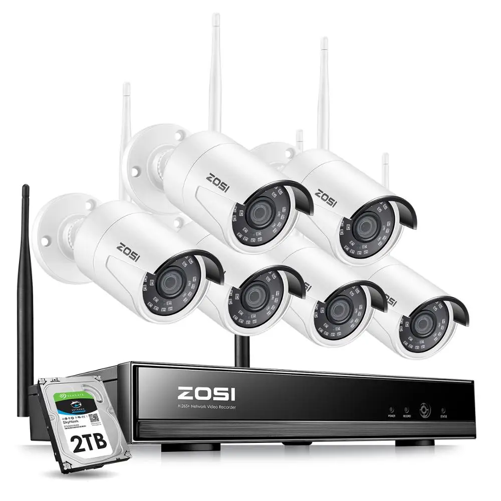 2 C/ámaras y Accesorios ZOSI 1080P C/ámara de Vigilancia Interior para CCTV Sistema de Seguridad