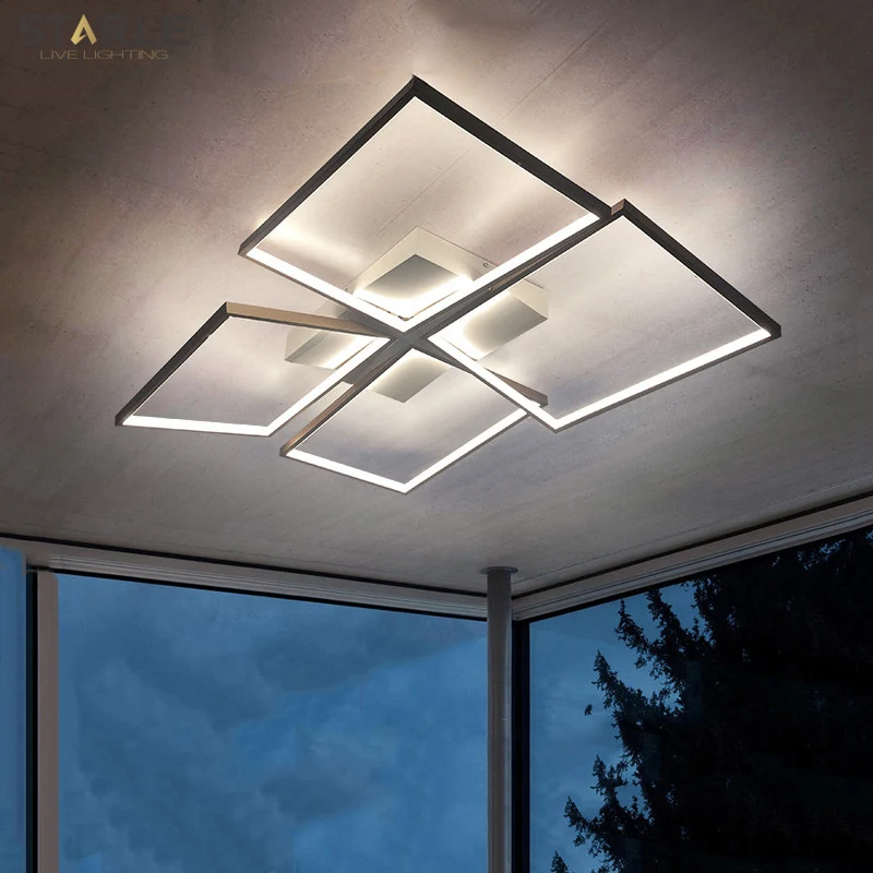 

Modern Indoor lighting LED Ceiling Chandelier Lighting For Dining Living Room With Remote Control Bedroom Lamp Fixtures Lustre