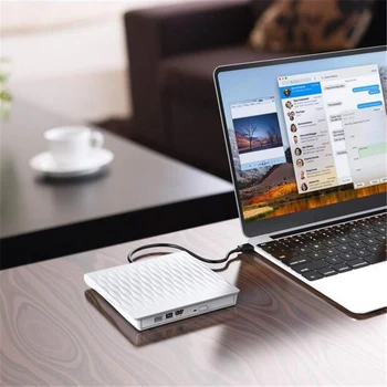 

External CD DVD Drive USB 3.0 Type C Port Slim Portable External CD DVD Burner High Speed Data Transfer USB Optical Drives