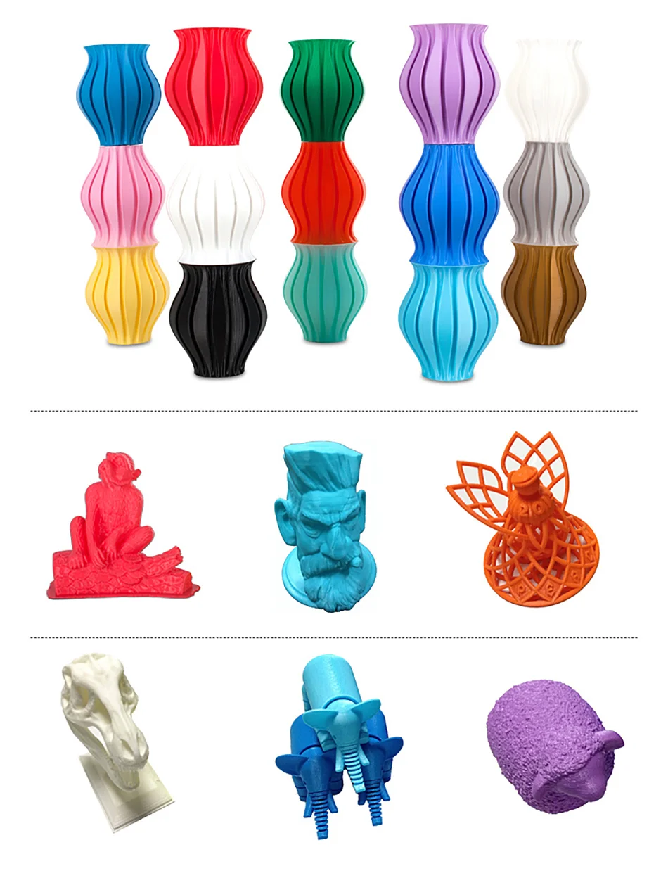 1.75mm PLA Filament 1 KG, Perfect 3D Print Plastic 3D Printer Supplies 3D Print Material best petg filament