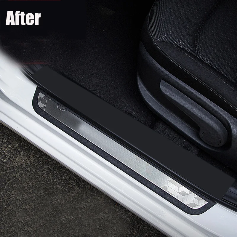 Нержавеющая сталь ABS порога потертости пластины Боковая Отделка автомобиля