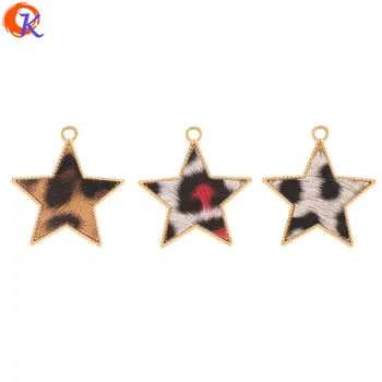 

Cordial Design 60Pcs 25*27MM Jewelry Accessories/Charms/Leopard Print Effect/Star Shape/DIY Parts/Hand Made/Earring Findings