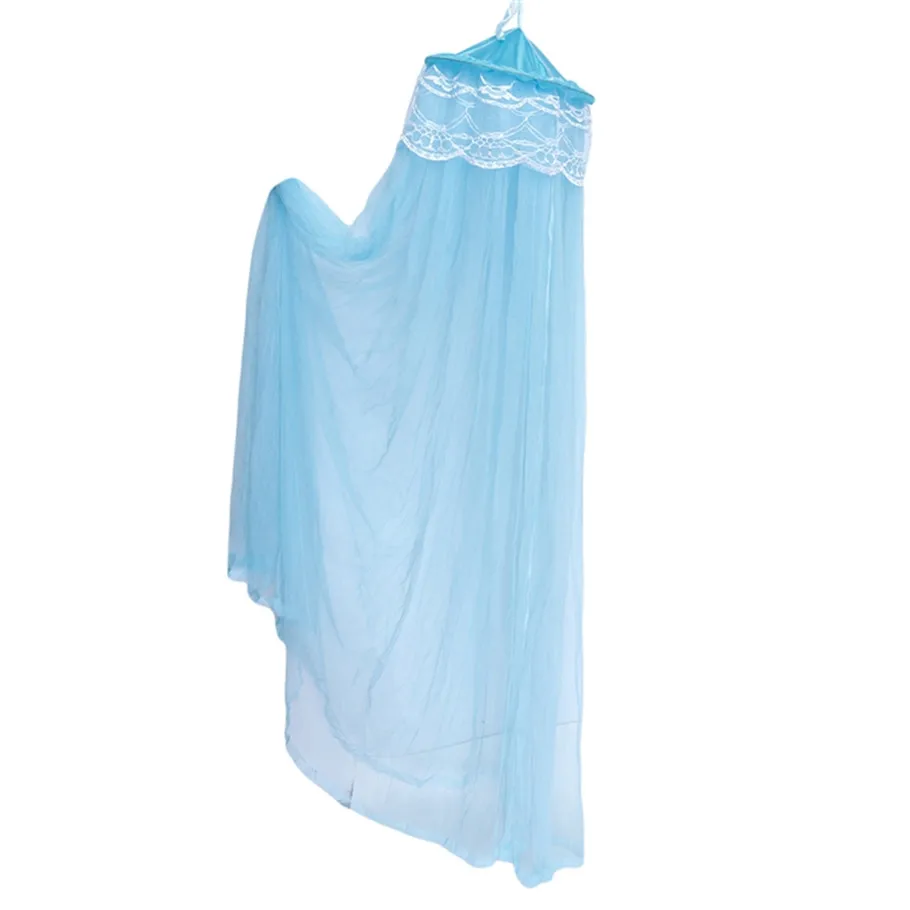 Light Blue Ruiwjx элегантный купол сеть от комаров полиэстер кружево сетка ткань Купол Принцесса Москитная для ребенка детская кровать - Цвет: Light Blue