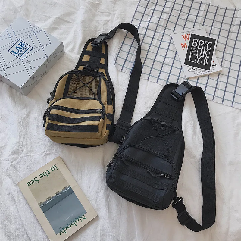 Hong Kong стиль ретро рабочая одежда функция тактическая темно Инс уличная оснастка нагрудная сумка мужская и женская сумка на плечо хип хоп S