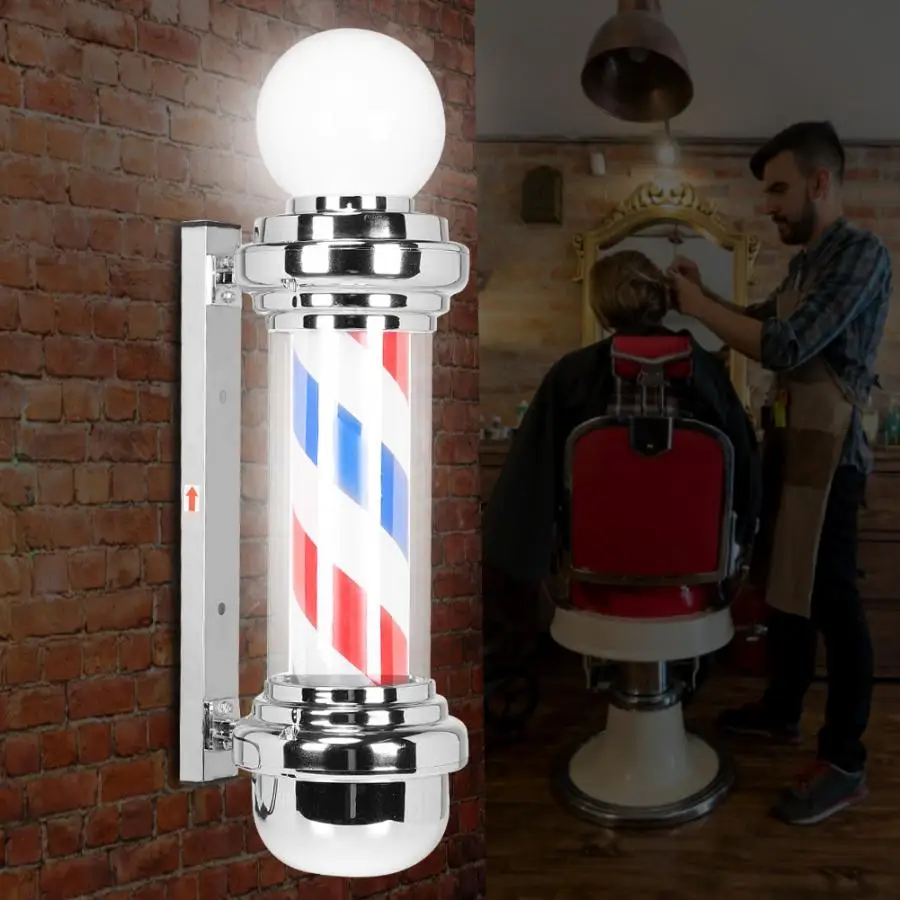 

Barber Accessories 68cm LED Barber Shop Sign Rotating Illuminating Pole Bright Stripe Light for Hair Salon Curly Hair
