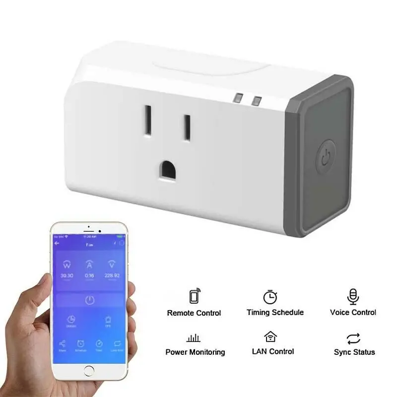 

Home S31 Smart Mini Socket US 16A Wireless WIFI Remote Control Plug Timer Energy Power Monitor Switch Outlet Alexa Google