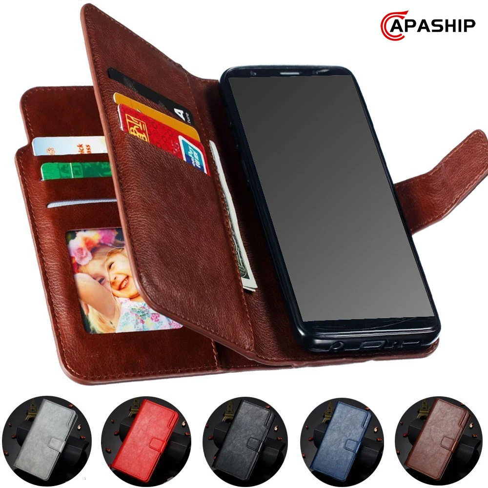 xiaomi leather case Retro Multi 9 Card Leather Flip Case For RedMi Note 8 Pro 7 6 5 4 4X 6A 7A 8A Wallet Cover For XiaoMi Mi 8 Lite 9 CC9 E A3 Cases xiaomi leather case cosmos blue