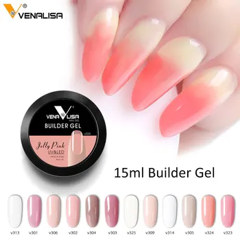 

CANNI Builder Gel 15ml French Tips Venalisa Acrylic Gel Nude Pink High Quality Camouflage Jelly Color Nail Extending UV LED Gel