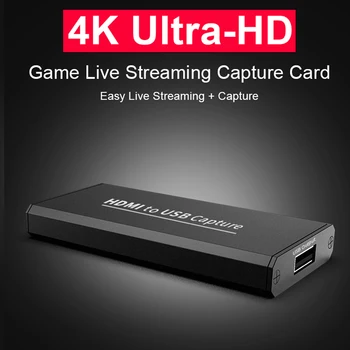 

Video Capture Card USB 2.0 HDMI 4K 1080P Video Capture Device HDMI to USB Dongle Game Live Streaming Stream Broadcast for PC PS4