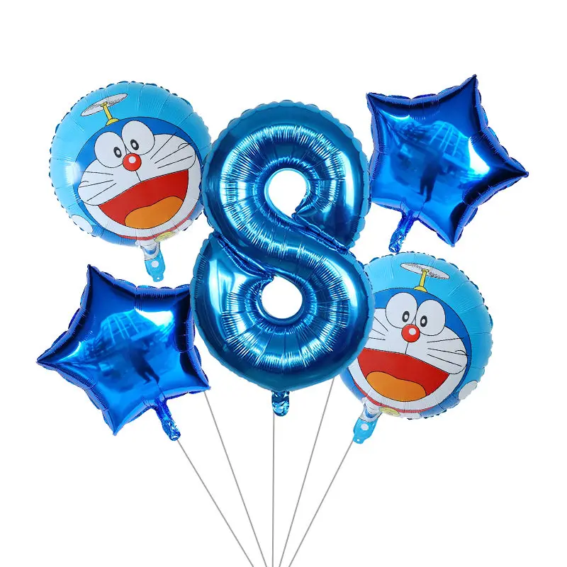 8 5 шт. Doraemon 30 дюймов воздушные шары с номером музыкальная кошка Круглый гелиевый Свадебный шар Декор с днем рождения принадлежности для вечеринки воздушный шар - Цвет: 8