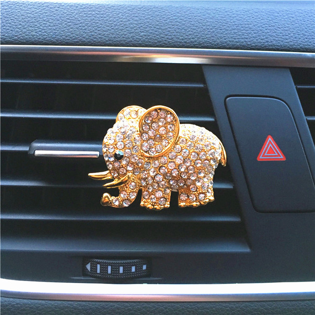 Car Accessories Aroma Vent Clip Car Smell Car Perfume Air freshener In Car Ornaments Diamond Elephant Auto Interior Decor