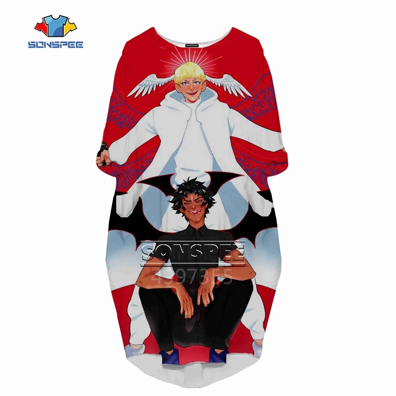 SONSPEE 3D принт DEVILMAN crybaby Harajuku женское модное Повседневное платье в стиле хип-хоп с длинным рукавом женская одежда для девочек L10