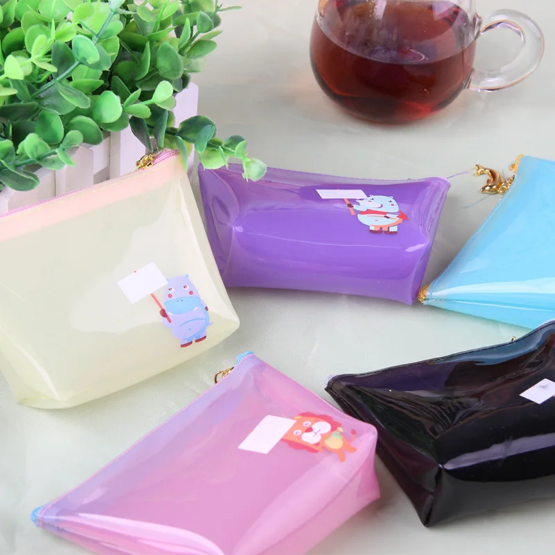 

Love Odd Japanese Korean No Deformation Candy-Colored Transparent Purse Cute Simple Jelly Glue Storgage Bag Coin Bag