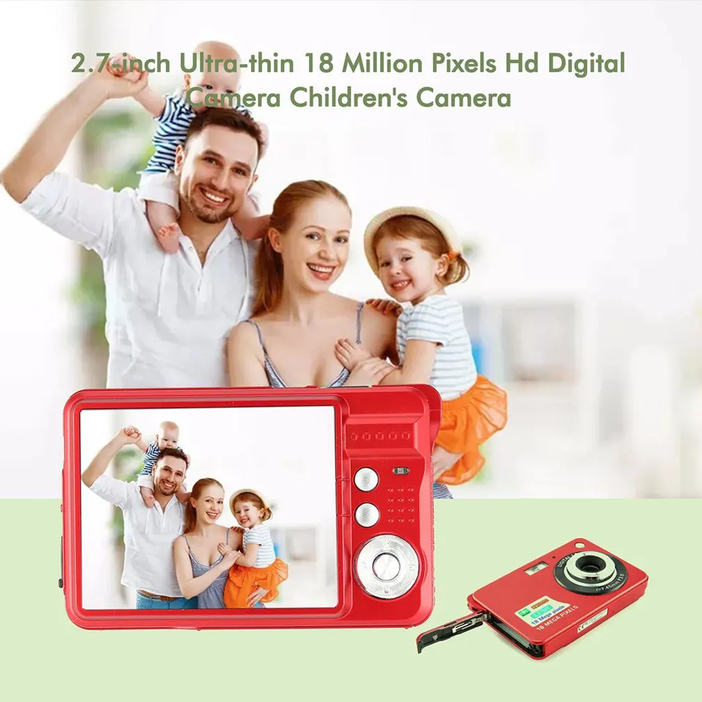 2.7 inch Ultra-thin 18 MP HD Digital Camera Children's Camera Video Camera Digital Students Cameras Birthday Best Gift