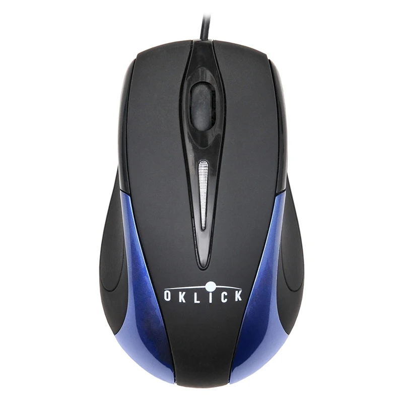 997801 Мышь Oklick 235M черный/синий оптическая(800dpi) USB(2but