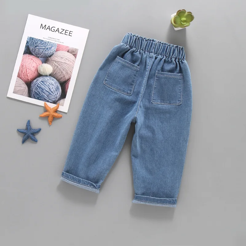 Джинсы для малышей, летняя одежда для девочек 1-6 лет, детские брюки на весну и осень, Детские повседневные штаны, лето, 3 GI