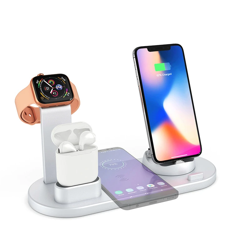 

Wireless Charger for iPhone 11 Pro MAX XS XR Fast Qi Charging Station For Apple Watch 4 3 2 Airpods Fast Charge For Samsung S10
