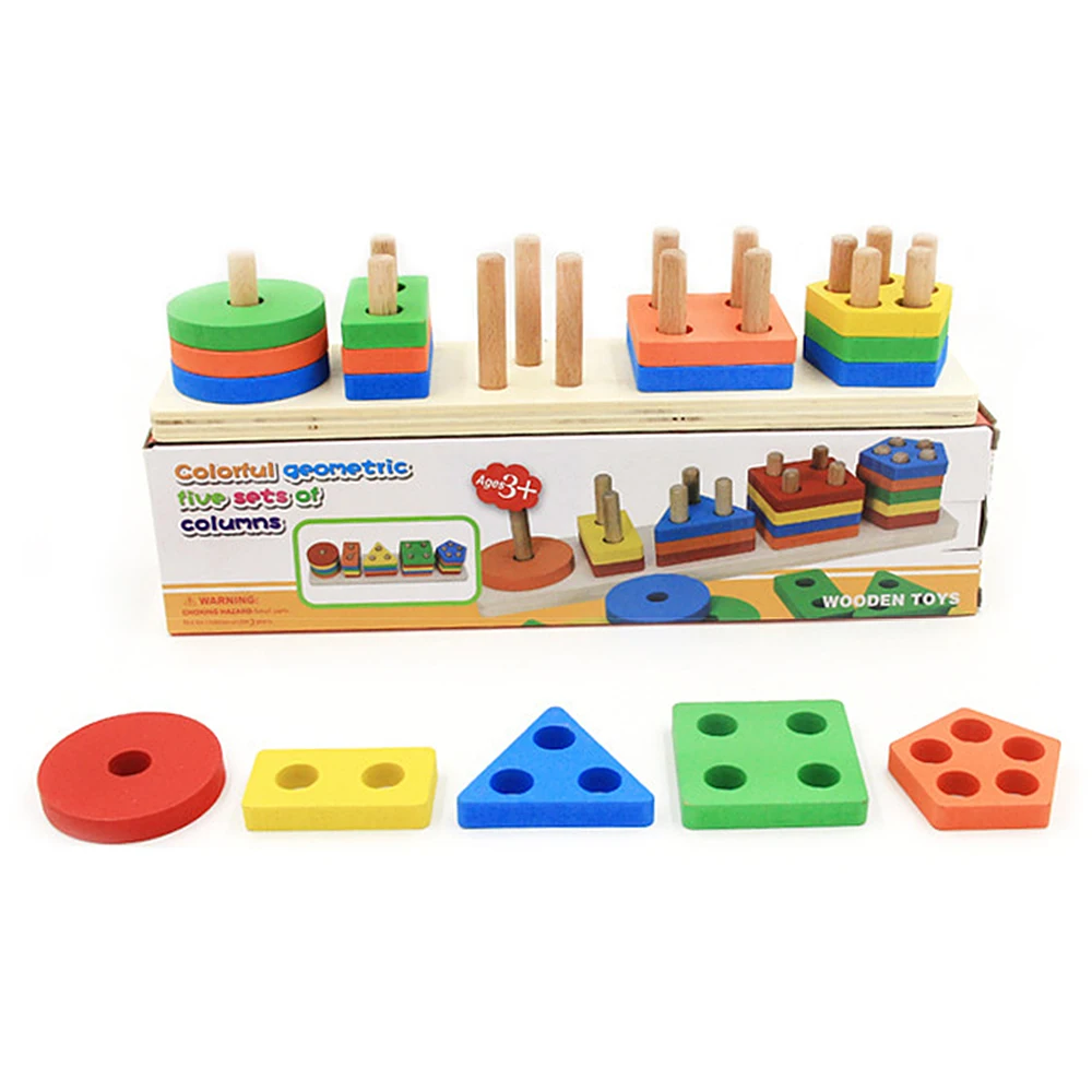 Educational Toys For Children Learning Exercise Hands-on Ability Geometric Shapes Block Games Baby Toys Kid Matching Wooden Toy Educational Toys For Children Learning Exercise Hands-on Ability Geometric Shapes Block Games Baby Toys Kid Matching Wooden Toy
