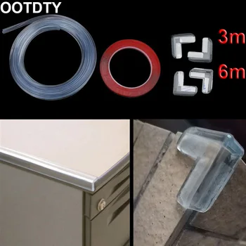 

6M 20ft Baby Safety Table Desk Edge Transparent Edge Corner Protection Strip Baby Collision Proof Edge Guards Soft Softener Bump