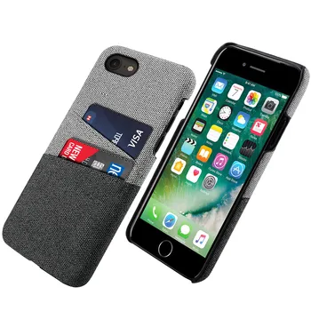 

For 4.7 Inch iPhone SE 2020 Case Ultra Thin Slim Hard PC Anti-Scratch Fabric Cloth Cover for iPhone SE 4.7 2020 Case Card Slots