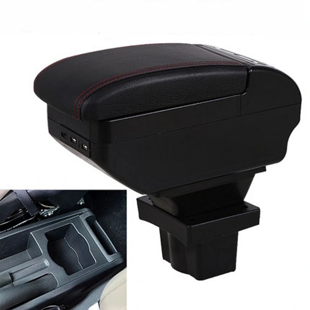 

Arm Rest For Skoda Yeti Octavia A5 MK2 Armrest Box Center console central Store content box with cup holder USB interface