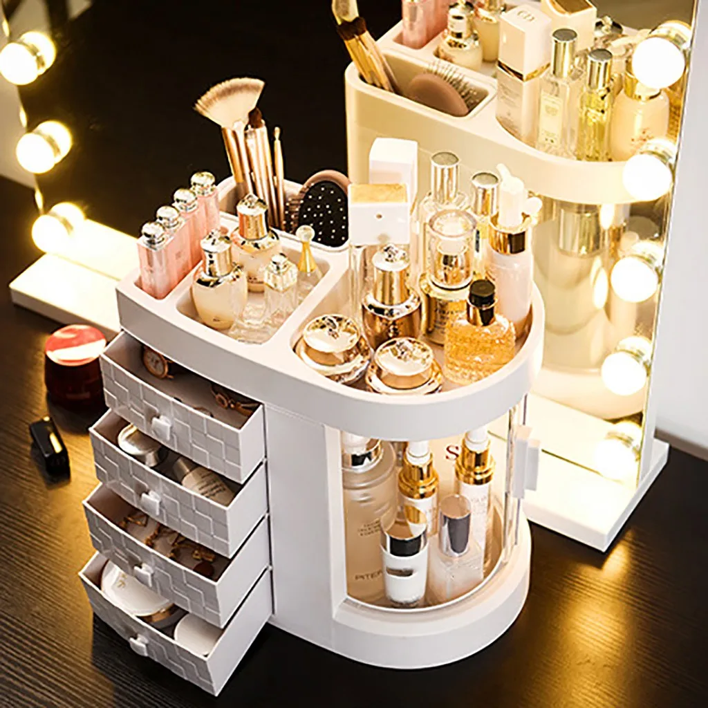 Cosmetic Case Transparent Desktop Large-Capacity Drawer Integrated Storage Box 2019 Hot Selling Support Wholesale Dropshipping Cosmetic Case Transparent Desktop Large-Capacity Drawer Integrated Storage Box 2019 Hot Selling Support Wholesale Dropshipping