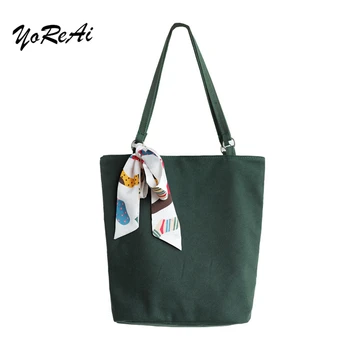 

YoReAi Scarves Decorative Ladies Solid Color Handbags Ladies Room Night Fashion Style Shoulder Bag Large-capacity Shopping Tote